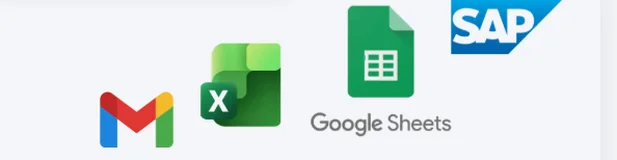 Gmail, Excel, Google Sheets y SAP